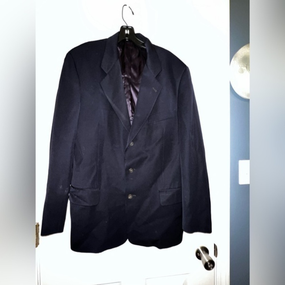 Banana Republic Mens 42R Navy Sports Coat Blazer Lined Italy Formal Career 42 R